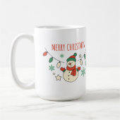 Frohe Weihnachten, Niedlicher Schneemann, Weihnach Kaffeetasse (Links)