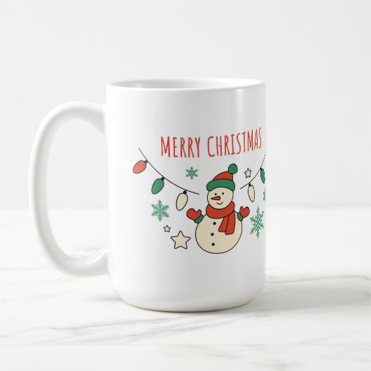 Frohe Weihnachten, Niedlicher Schneemann, Weihnach Kaffeetasse (Links)