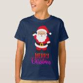 Frohe Weihnachten | Niedlicher Weihnachtsmann T-Shirt (Vorderseite)