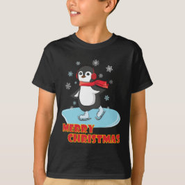 Frohe Weihnachten Niedlicher Winterpinguin T-Shirt