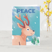 Frohe Weihnachten Niedliches Baby Deer im Schnee Karte (Gelbe Blume)