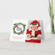 Frohe Weihnachten Niedliches Baby in Santa Costume