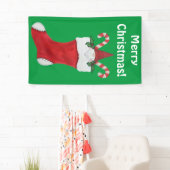 Frohe Weihnachten Niedliches Bartome im Strumpf Banner (Insitu)
