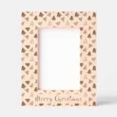 Frohe Weihnachten | Niedliches Baummuster-Foto Geätzte Rahmen (Vorderseite)