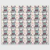 Frohe Weihnachten Niedliches Monstergeschenk verpa Geschenkpapier (Flach)