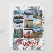 Frohe Weihnachten Nine Foto Collage Grußkarte (Vorderseite)