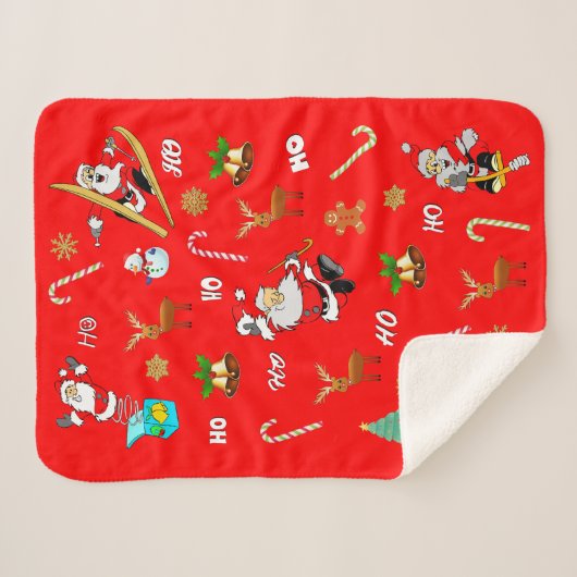 Frohe Weihnachten Nizza Schönheit 25 Dezember Weih Sherpadecke (Vorderseite (Horizontal))