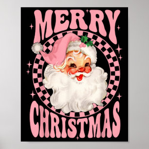 Frohe Weihnachten Nk Weihnachtsmann Retro Vintage Poster
