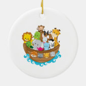 Frohe Weihnachten Noahs Ark Keramik Ornament (Hinten)