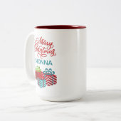 Frohe Weihnachten (Nonna) Zweifarbige Tasse (Vorderseite Links)