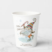 Frohe Weihnachten Nordic Gnome Personalisiert Pappbecher (Rückseite)