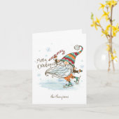 Frohe Weihnachten Nordic Gnome Weihnachten Karte (Gelbe Blume)