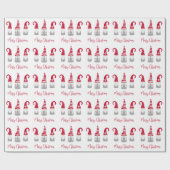 Frohe Weihnachten Nordic Gnomes Holiday Geschenkpapier (Flach)