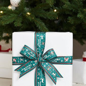 Frohe Weihnachten Nordic Muster Ripsband