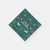 Frohe Weihnachten Nordic Muster Serviette (Ecke)