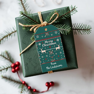 Frohe Weihnachten nordisch personalisiert Geschenkanhänger