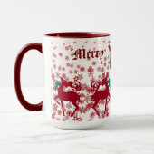 Frohe Weihnachten Nordische Schneeflocken Scandia Tasse (Links)