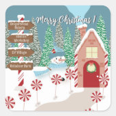 Frohe Weihnachten Nordpol Aufkleber (Vorderseite)