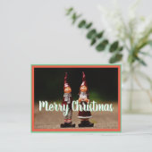 Frohe Weihnachten Nordpol Elfen Postüberqueren Postkarte (Stehend Vorderseite)