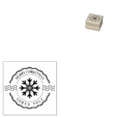 Frohe Weihnachten Nordpol Red Classic Gummistempel (Stempel)