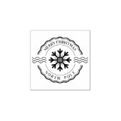 Frohe Weihnachten Nordpol Red Classic Gummistempel (Prägung)