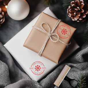 Frohe Weihnachten Nordpol Red Classic Gummistempel