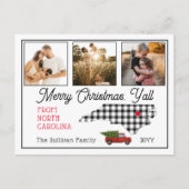 Frohe Weihnachten North Carolina Foto Holiday (Vorderseite)