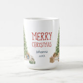 Frohe Weihnachten Nostalgische Weihnachtsfeiertage Kaffeetasse (Mittel)