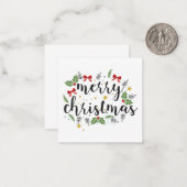 Frohe Weihnachten, Note Card, Grußkarte Mitteilungskarte (Vorderseite/Rückseite Beispiel)