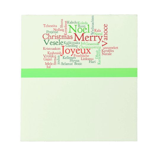 Frohe Weihnachten Notizblock (Vorderseite)