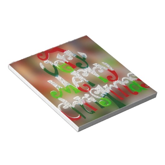Frohe Weihnachten Notizblock (angewinkelt)