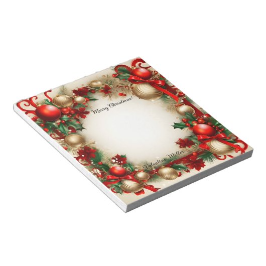 Frohe Weihnachten Notizblock (angewinkelt)