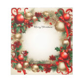 Frohe Weihnachten Notizblock (Vorderseite)