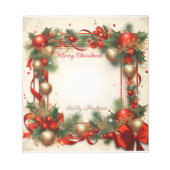 Frohe Weihnachten Notizblock (Vorderseite)