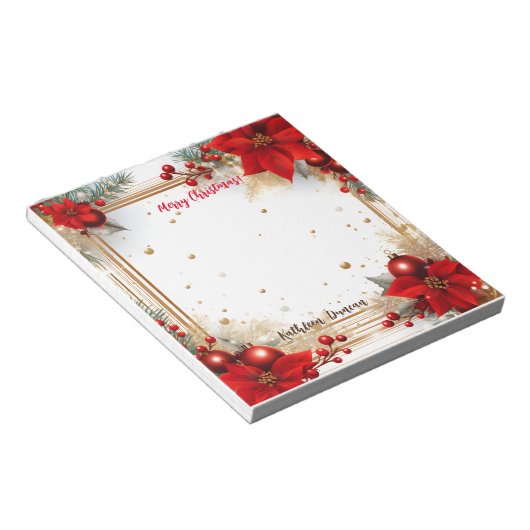 Frohe Weihnachten Notizblock (angewinkelt)