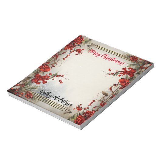 Frohe Weihnachten Notizblock (Rotiert)