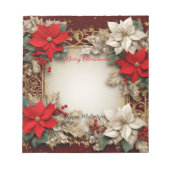 Frohe Weihnachten Notizblock (Vorderseite)