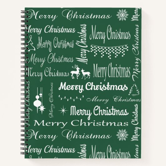 Frohe Weihnachten Notizbuch (Vorderseite)