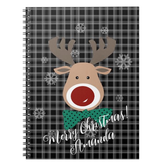 Frohe Weihnachten! Notizbuch Notizblock (Vorderseite)