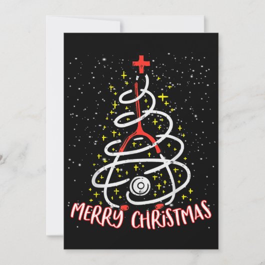 Frohe Weihnachten Nurse Funny PICU Weihnachten Einladung (Vorderseite)