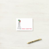 Frohe Weihnachten NYC Wolkenkratzer New York City Post-it Klebezettel (Auf Schreibtisch)