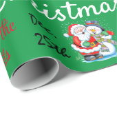 Frohe Weihnachten oder DIY Happy Holidays Grün Wei Geschenkpapier (Rolleneckpunkt)