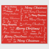 Frohe Weihnachten oder DIY Happy Holidays Red & Wh Geschenkpapier (Flach)