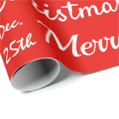 Frohe Weihnachten oder DIY Happy Holidays Red & Wh Geschenkpapier (Rolleneckpunkt)
