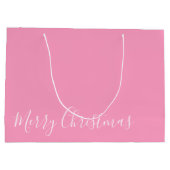 Frohe Weihnachten, oder DIY-Nachricht, weiß & rosa Große Geschenktüte (Rückseite)