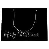 Frohe Weihnachten, oder DIY-Nachricht, weiß und sc Große Geschenktüte (Vorderseite)