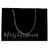 Frohe Weihnachten, oder DIY-Nachricht, weiß und sc Große Geschenktüte (Rückseite)