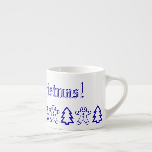 Frohe Weihnachten oder Ihr Text Lebkuchen Mann Tre Espressotasse (Rechts)