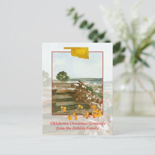 Frohe Weihnachten Oklahoma Black Mesa Personalisie (Stehend Vorderseite)