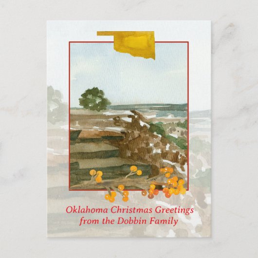 Frohe Weihnachten Oklahoma Black Mesa Personalisie (Vorderseite)
